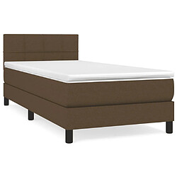 vidaXL Sommier à lattes de lit avec matelas Marron foncé 80x200 cm