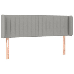 Avis Maison Chic Tête de lit scandinave à LED,meuble de chambre Gris clair 147x16x78/88 cm Tissu -MN51781