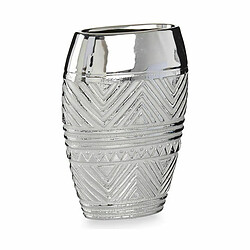 Gift Decor Vase Largeur Argenté Céramique 9,5 x 26,5 x 19,5 cm (6 Unités)