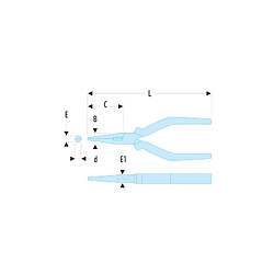 Pince demironde à becs longs Facom 185A20G