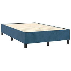 Acheter vidaXL Sommier à lattes de lit avec matelas LED Bleu foncé 120x200 cm