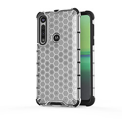 Wewoo Coque Pour Motorola Moto G8 Plus Shockproof Honeycomb PC + TPU Case White