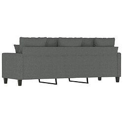 Maison Chic Canapé à 3 places,Canapé droit,Sofa de Salon,Banquette Gris foncé 180 cm Tissu -GKD428244 pas cher