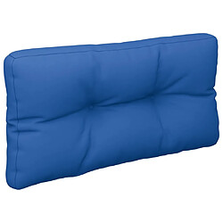 Avis vidaXL Coussins de palette lot de 2 bleu royal tissu