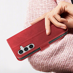 Acheter Avizar Housse pour Samsung Galaxy S24 Portefeuille Support Style Vintage Rouge