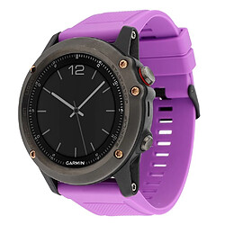 Bracelet en silicone 22mm souple avec boucle noire violet pour votre Garmin Fenix 5/5 Plus