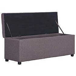 Acheter vidaXL Banc avec compartiment de rangement 116 cm Taupe Polyester