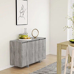 vidaXL Buffet sonoma gris 120x41x75 cm bois d'ingénierie