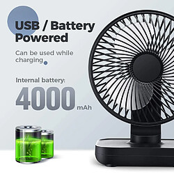 Acheter Ventilateur de Bureau USB Batterie Rechargeable 4000mAh Ventilateur de Table Silencieux Portable UK