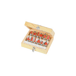 Coffret de 12 mèches de défonceuse TCT 1/2"" - 763555 - Silverline