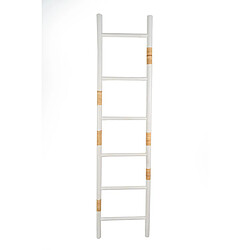 porte-manteaux Romimex Blanc osier Bois d'épicéa Escalier 49 x 180 x 4 cm