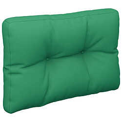 Avis vidaXL Coussin de palette vert 60x40x12 cm tissu