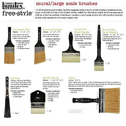 Liquitex 97638 Brosse free style en poils synthétiques Manche court Large 10 cm