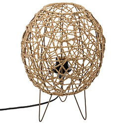 Atmosphera, Createur D'Interieur Lampe à poser boule Raahe - Beige - H. 33,5 cm