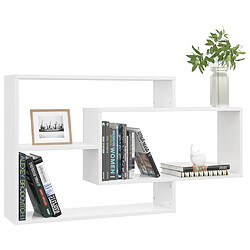 Avis Maison Chic Étagères murales,Étagère Rangement flottate Blanc brillant 104x20x58,5 cm Aggloméré -MN25544