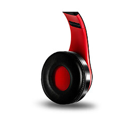 YP Select Casque Bluetooth sans fil pliable multicolore à la mode chaud - rouge / noir