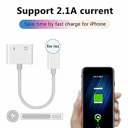 Acheter 2 En 1 Otg Usb Pour Iphone Xs Max Xr X 7 8 Plus Adaptateur Port De Charge Vers Séparateur De Câble 3.5Mm Trou Rond Type Plat Unique