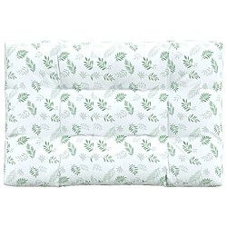 vidaXL Coussin de palette à motif de feuilles 120x80x12 cm Tissu