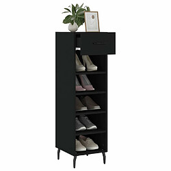 Acheter Maison Chic Armoire à Chaussures Noir,Meuble de Rangement à Chaussures 30x35x105 cm bois d'ingénierie -MN89295