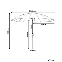 Avis Beliani Parasol de jardin d 2.55 m beige clair BAIA