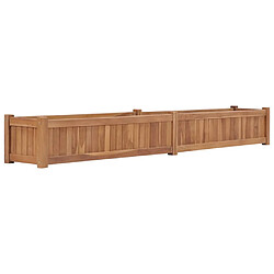 vidaXL Lit surélevé 200x30x25 cm Bois de teck solide