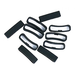 Avis 10pack Anneaux de fixation en silicone pour montre noir 1