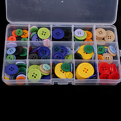 Boutons manuels d'enfants de résine de couleur mélangée par 150pcs pour le métier 006 de couture