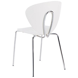 Beliani Chaise de salle à manger Set de 2 Blanc TRACY pas cher