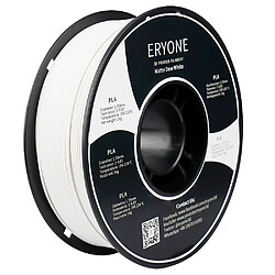 None Filament PLA mat ERYONE pour imprimante 3D 1,75 mm Tolérance 0,03 mm 1 kg (2,2 lb)/bobine - Blanc