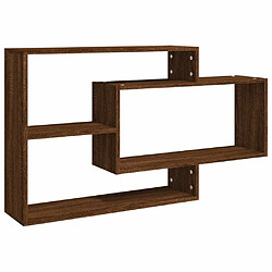 Maison Chic Étagère murale flottante,Etagère de rangement Chêne marron 104x20x58,5 cm Bois ingénierie -MN50069