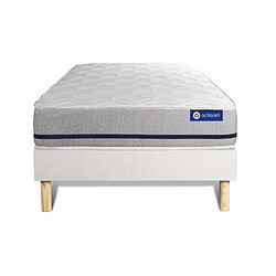 ACTISOM Ensemble matelas 80x190 ACTIMEMO SOFT 3zones de confort + sommier KIT blanc