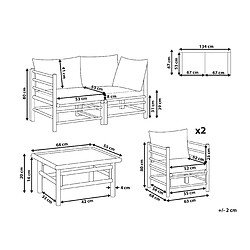 Avis Beliani Set de jardin CERRETO Bambou Taupe