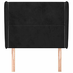 Avis Maison Chic Tête de lit moderne avec oreilles pour chambre - Décoration de lit Noir 83x23x118/128 cm Velours -MN17647