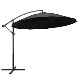 vidaXL Parasol suspendu avec poteau anthracite 3 m