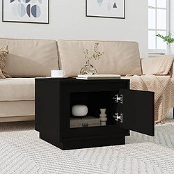 Avis Maison Chic Table basse,Table Console Table d'appoint, Table pour salon noir 51x50x44 cm bois d'ingénierie -MN10286