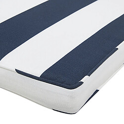 Acheter Beliani Coussin à rayures blue marine pour chaise SASSARI