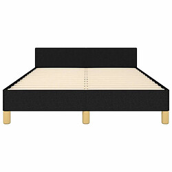 Maison Chic Lit adulte - Cadre Structure de lit avec tête de lit Contemporain Noir 120x200 cm Tissu -MN62419 pas cher