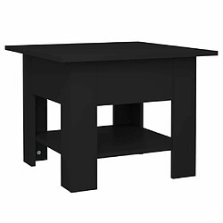 Maison Chic Table basse,Table Console Table d'appoint, Table pour salon noir 55x55x42 cm bois d'ingénierie -MN67128