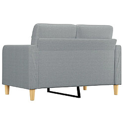 Maison Chic Canapé à 2 places,Sofa de Salon,Canapé droit Gris clair 120 cm Tissu -GKD897289 pas cher