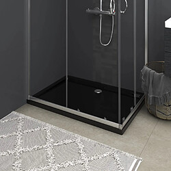 vidaXL Receveur de douche rectangulaire ABS Noir 80x110 cm