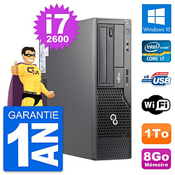 PC Fujitsu Esprimo E500 DT Intel i7-2600 RAM 8Go Disque Dur 1To Windows 10 Wifi - Occasion