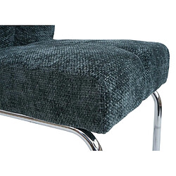 Acheter Mendler Lot de 2 chaises de salle à manger HWC-G56, chaise de cuisine cantilever chaise inclinable, métal tissu/textile chenille ~ bleu-vert