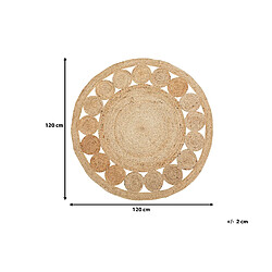 Beliani Tapis rond beige AHLAT