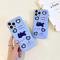 Avis GUPBOO Étui pour iPhone12Pro Noir ne glisse pas automne chiot graffiti coque de téléphone qui se chevauchent amour silicone