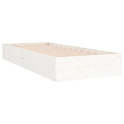 Avis vidaXL Cadre de lit sans matelas blanc bois massif 90x190 cm