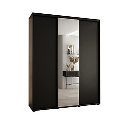 Abiks Meble Armoire à portes coulissantes Davos 3 235.2 x 200 x 45 3 portes coulissante (Noir/Noir/Noir)