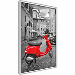 Paris Prix Affiche Murale Encadrée The Most Beautiful Scooter 20 x 30 cm Blanc