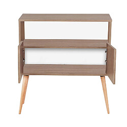 Homemania Console Natural - L. 90 x H. 86 cm - Marron chêne