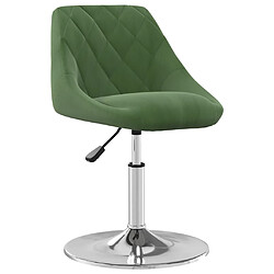 vidaXL Chaises pivotantes à manger lot de 6 Vert foncé Velours