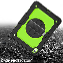 Wewoo Coque Renforcée Gel de silice noir antichoc + Etui de protection coloré pour iPad Pro 11 pouces 2018 avec support et bandoulière et dragonne et fente stylo Vert pas cher